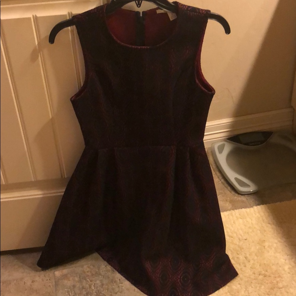 Red and black formal dress